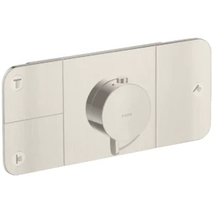 AXOR One Thermostatic module for concealed installation for 3 outlets - Stainless Steel Optic