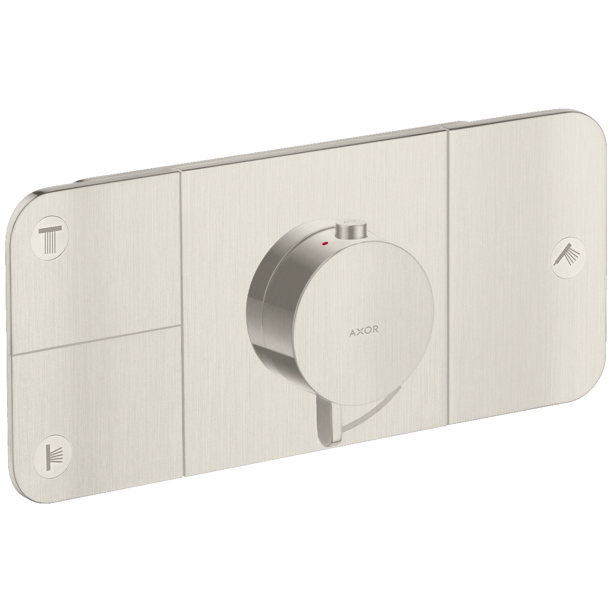 AXOR One Thermostatic module for concealed installation for 3 outlets - Stainless Steel Optic