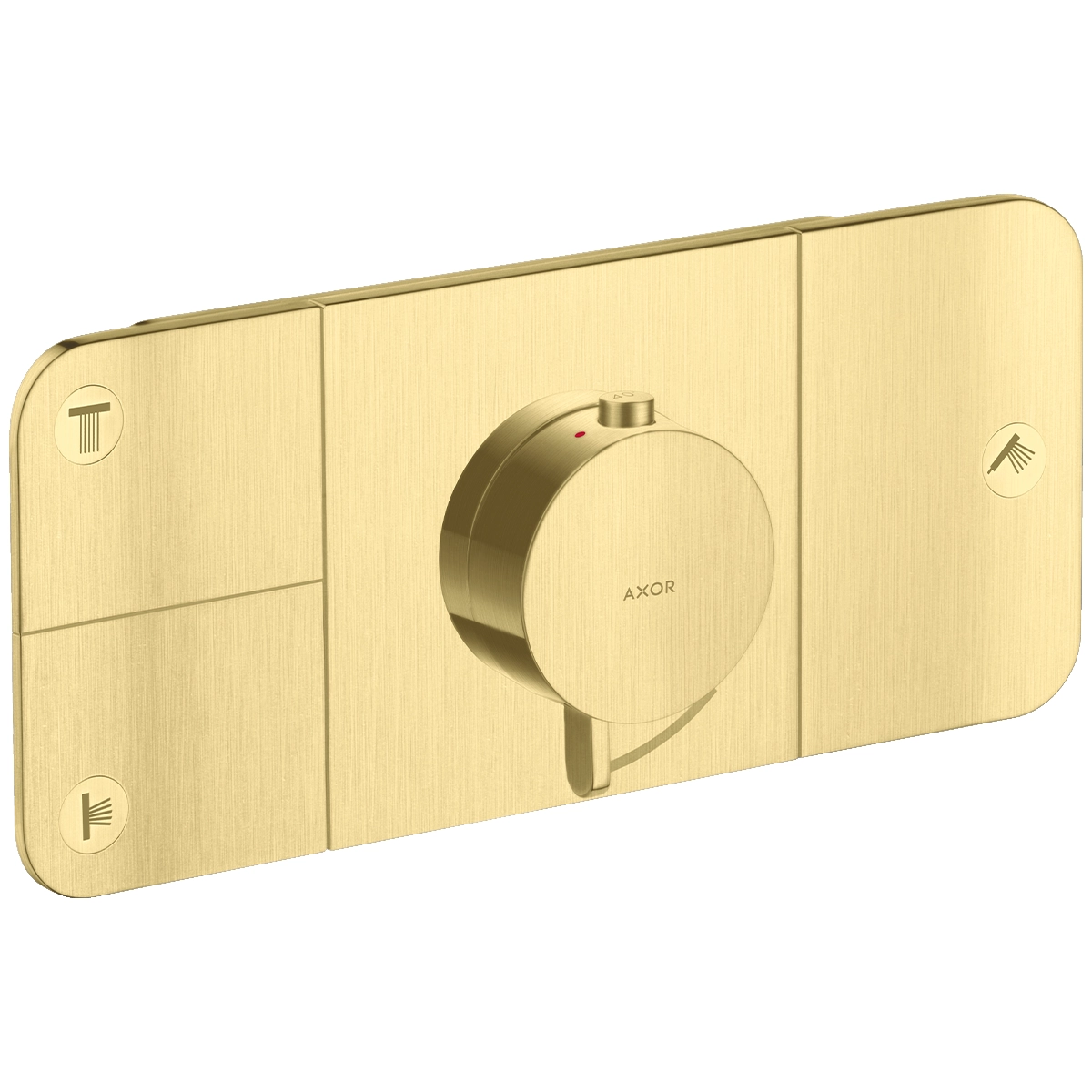 AXOR One Thermostatic module for concealed installation for 3 outlets - Brushed Brass