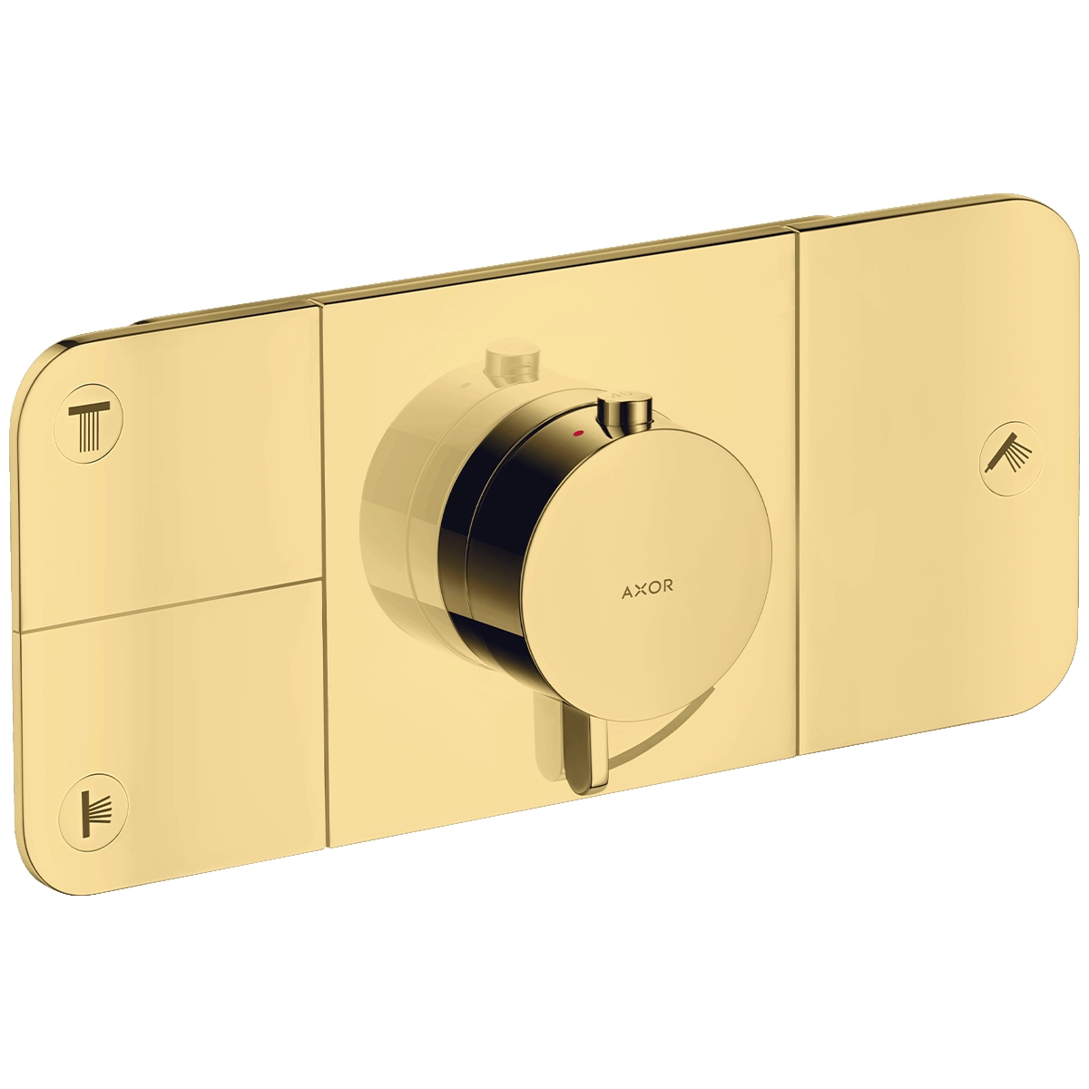 AXOR One Thermostatic module for concealed installation for 3 outlets - Polished Gold-Optic