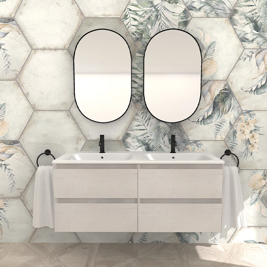 IVX Roma 120cm 2 Drawer Vanity Unit Inc. Basin