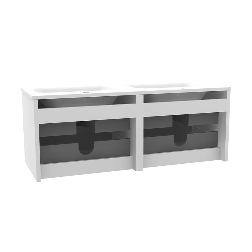 IVX Roma 120cm 2 Drawer Vanity Unit Inc. Basin - Image 3