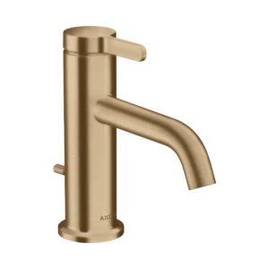 AXOR One Single lever basin mixer 70 with lever handle and pop-up waste set - Brushed Bronze