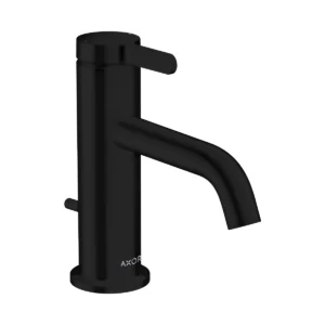 AXOR One Single lever basin mixer 70 with lever handle and pop-up waste set - Matt Black