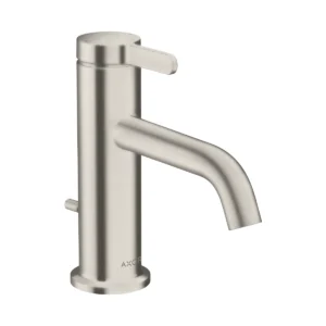 AXOR One Single lever basin mixer 70 with lever handle and pop-up waste set - Stainless Steel Optic