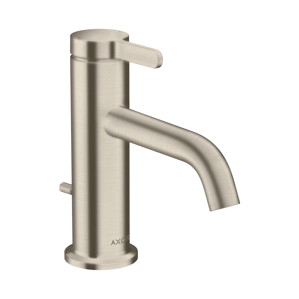 AXOR One Single lever basin mixer 70 with lever handle and pop-up waste set - Brushed Nickel
