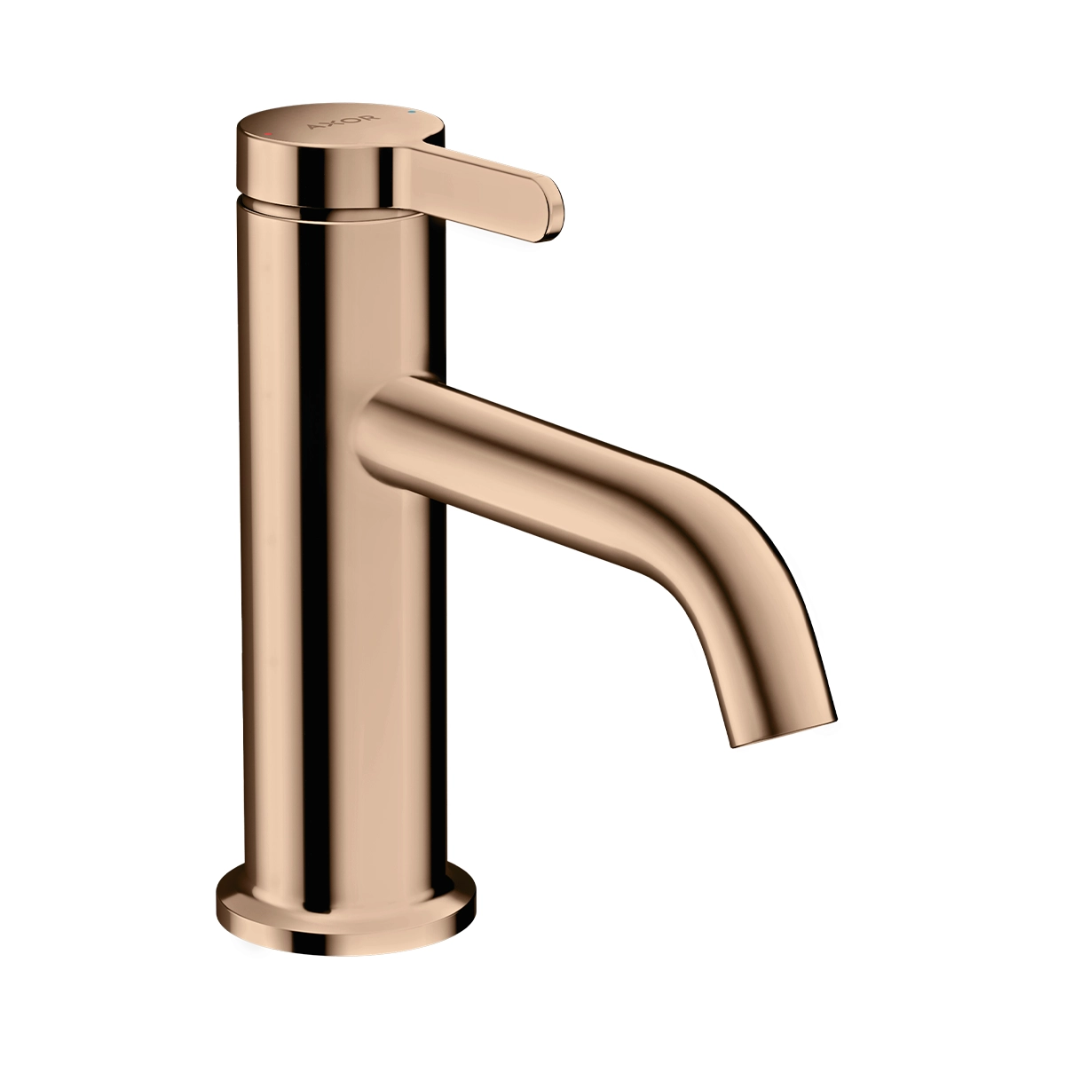 AXOR One Single lever basin mixer 70 with lever handle and waste set - Polished Redgold