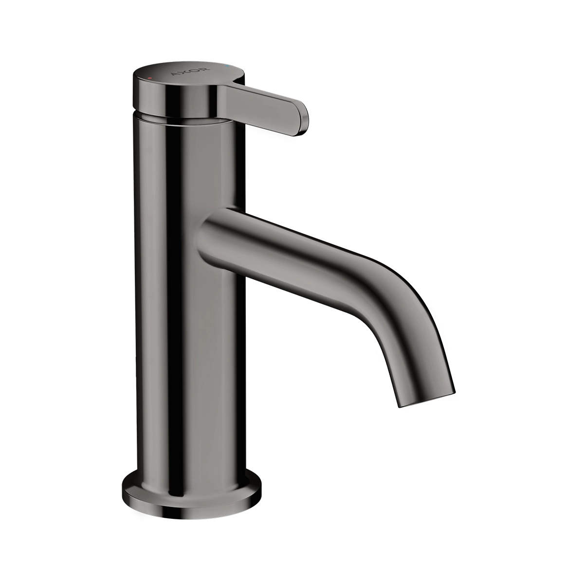 AXOR One Single lever basin mixer 70 with lever handle and waste set - Polished Black Chrome