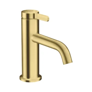AXOR One Single lever basin mixer 70 with lever handle and waste set - Brushed Brass