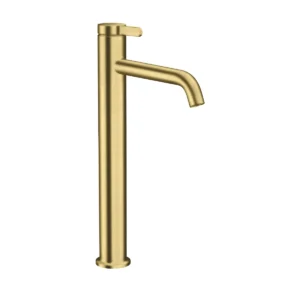 AXOR One Single lever basin mixer 260 with lever handle and waste set - Brushed Brass
