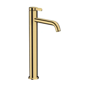 AXOR One Single lever basin mixer 260 with lever handle and waste set - Polished Gold-Optic