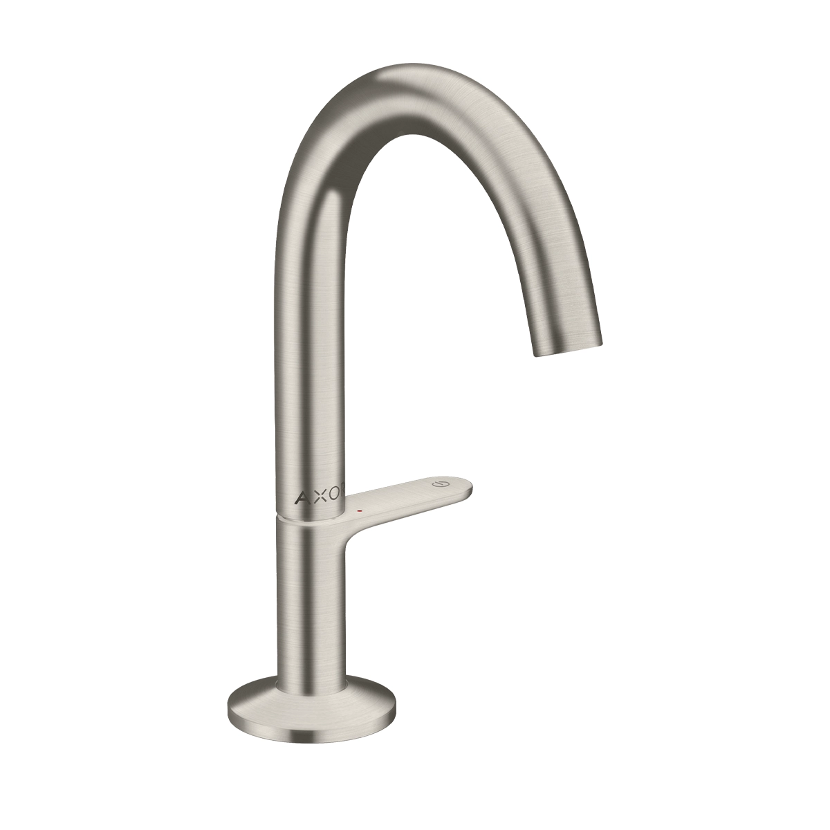 AXOR One Basin mixer Select 140 with push-open waste set - Stainless Steel Optic