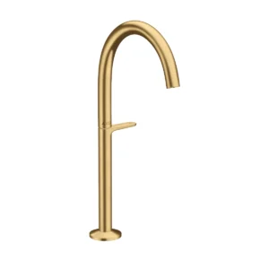 AXOR One Basin mixer Select 260 for wash bowls with push-open waste set - Brushed Gold-Optic