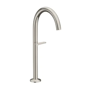 AXOR One Basin mixer Select 260 for wash bowls with push-open waste set - Stainless Steel Optic