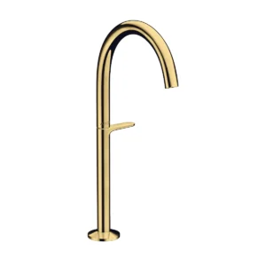 AXOR One Basin mixer Select 260 for wash bowls with push-open waste set - Polished Gold-Optic