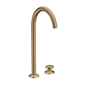 AXOR One 2-hole basin mixer Select 260 with push-open waste set - Brushed Bronze