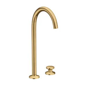 AXOR One 2-hole basin mixer Select 260 with push-open waste set - Brushed Gold-Optic