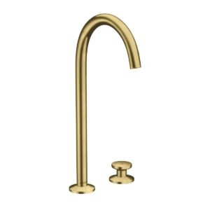AXOR One 2-hole basin mixer Select 260 with push-open waste set - Brushed Brass