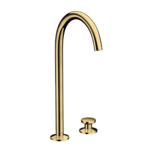 AXOR One 2-hole basin mixer Select 260 with push-open waste set - Polished Gold-Optic