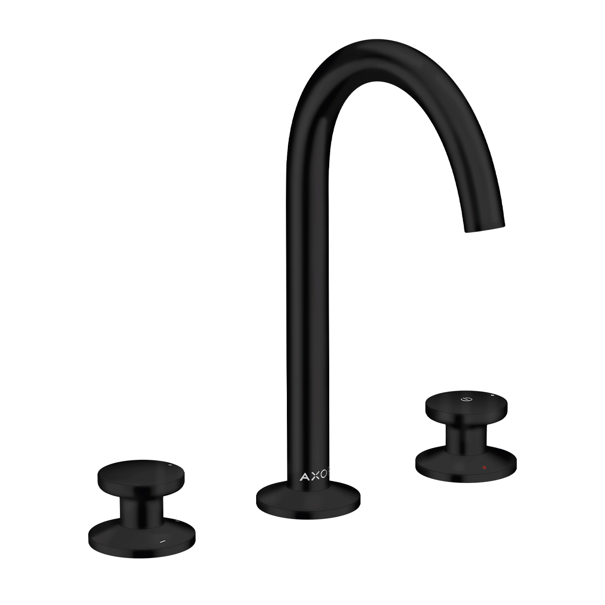 AXOR One 3-hole basin mixer Select 170 with push-open waste set - Matt Black