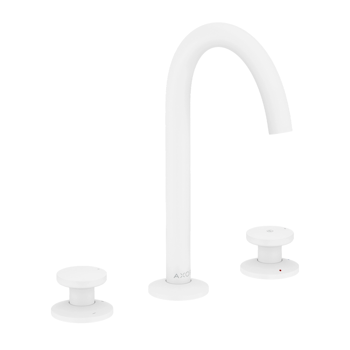 AXOR One 3-hole basin mixer Select 170 with push-open waste set - Matt White