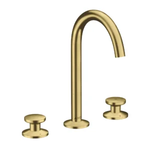 AXOR One 3-hole basin mixer Select 170 with push-open waste set - Brushed Brass