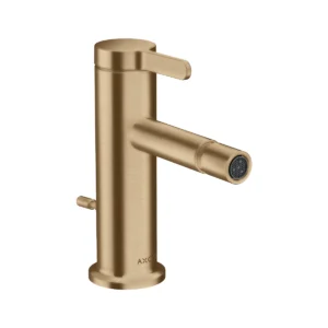 AXOR One Single lever bidet mixer with pop-up waste set - Brushed Bronze