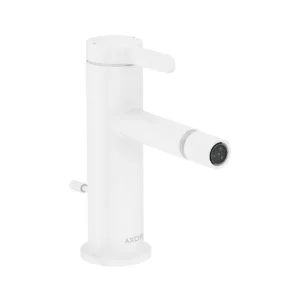 AXOR One Single lever bidet mixer with pop-up waste set - Matt White