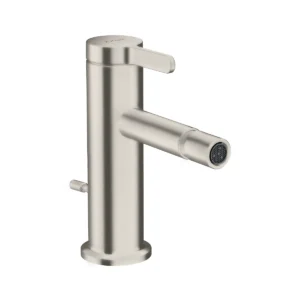 AXOR One Single lever bidet mixer with pop-up waste set - Stainless Steel Optic