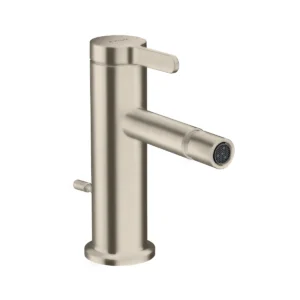 AXOR One Single lever bidet mixer with pop-up waste set - Brushed Nickel
