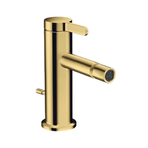 AXOR One Single lever bidet mixer with pop-up waste set - Polished Gold-Optic