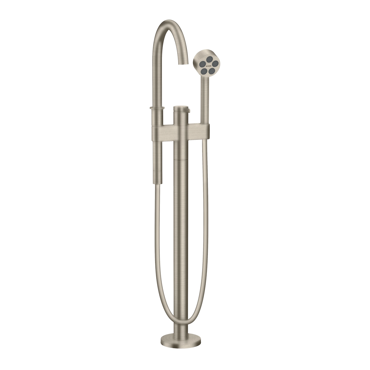 AXOR One Single lever bath mixer floor-standing - Brushed Nickel
