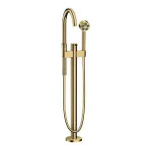 AXOR One Single lever bath mixer floor-standing - Polished Gold-Optic