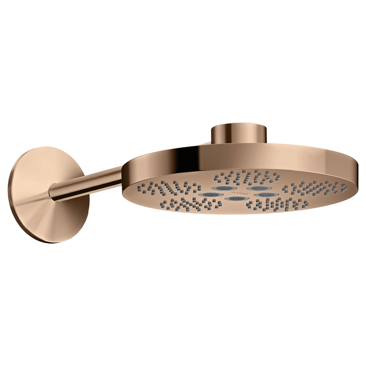 AXOR One Overhead shower 280 2jet with shower arm - Polished Redgold