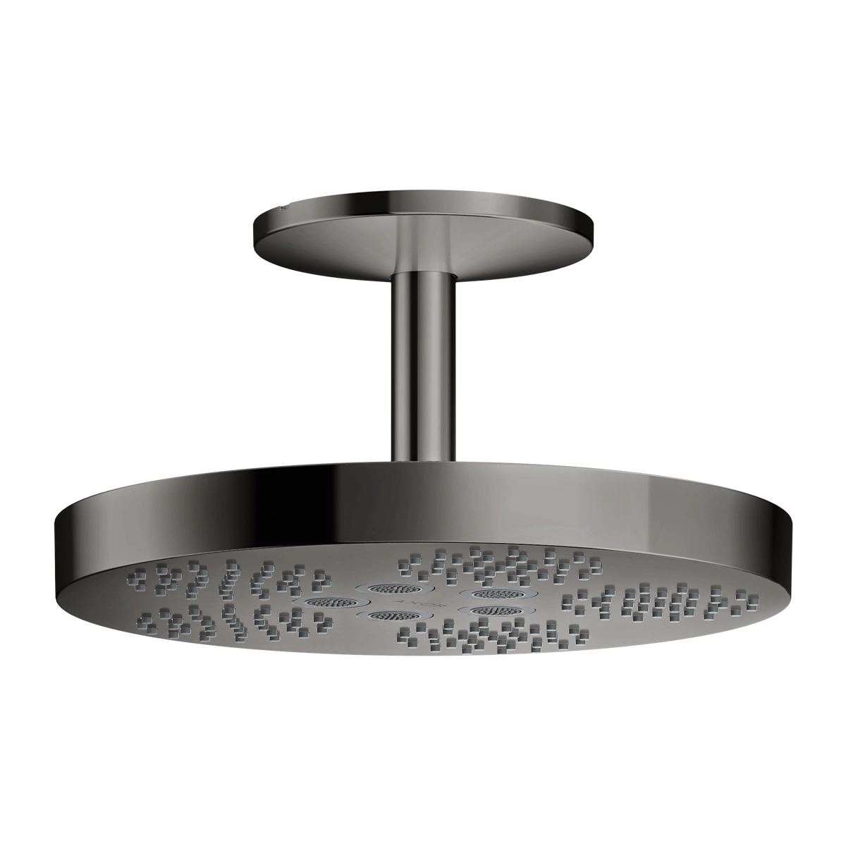 AXOR One Overhead shower 280 1jet with ceiling connection - Polished Black Chrome