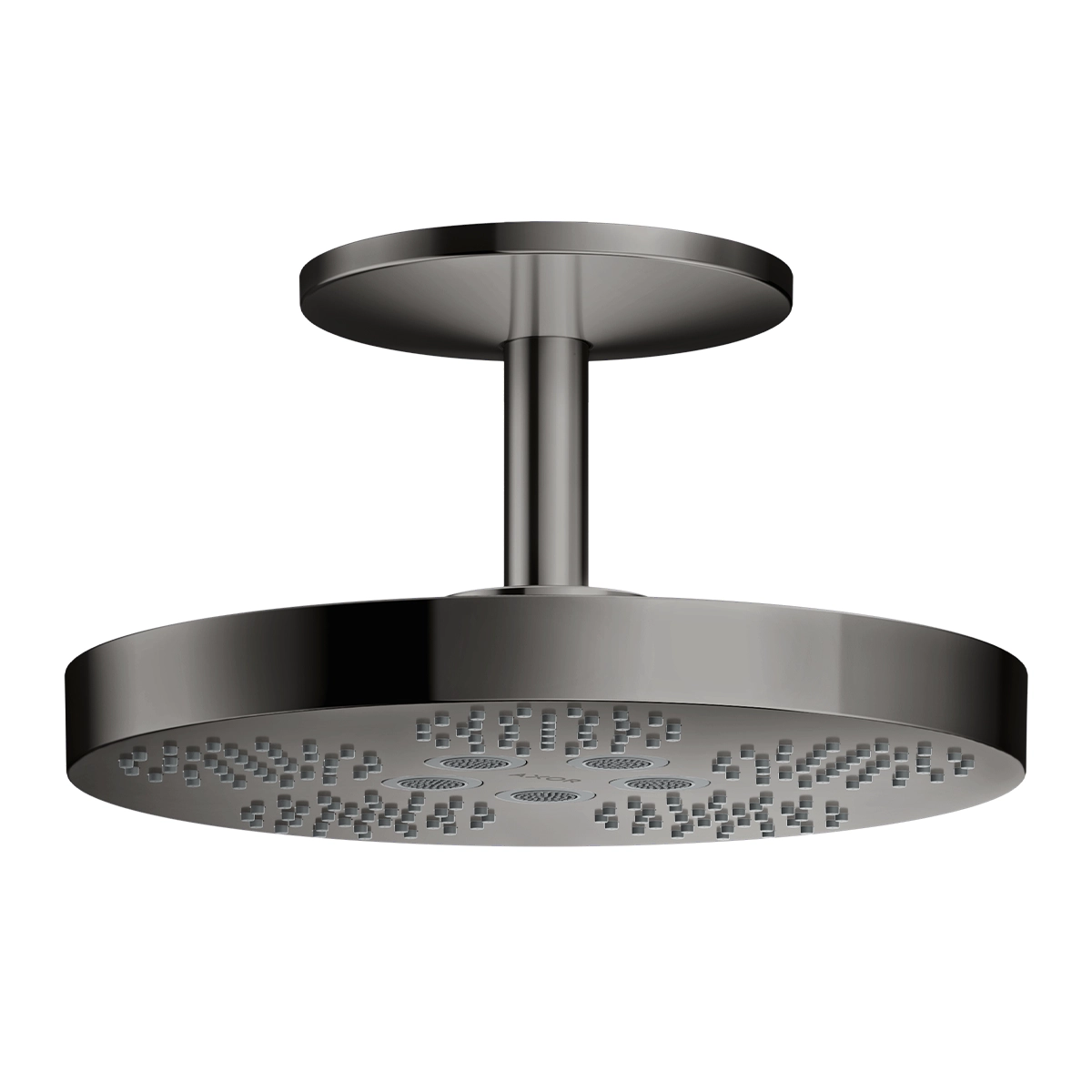 AXOR One Overhead shower 280 2jet with ceiling connection - Polished Black Chrome