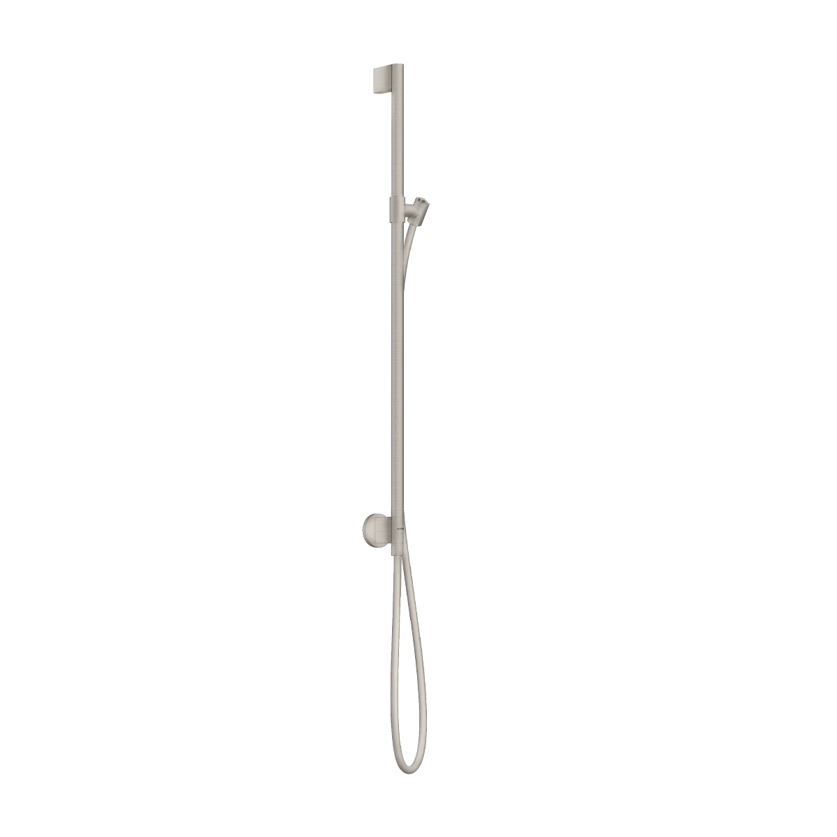 AXOR One Shower rail 0,90 m with wall connection and shower hose 1.60 m - Stainless Steel Optic