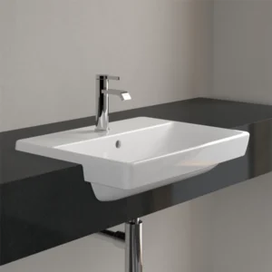 Villeroy & Boch Avento Semi-recessed washbasin, 550 x 440, with overflow