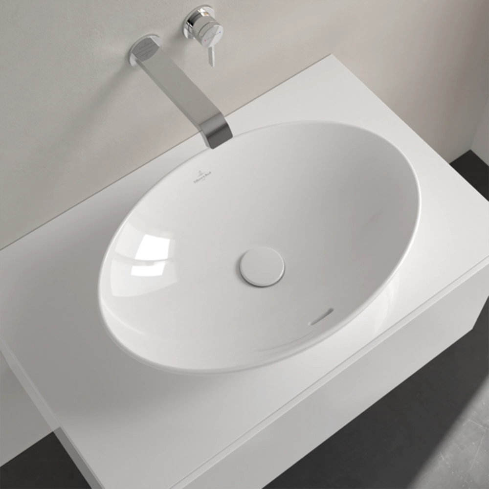 Villeroy & Boch Loop & Friends Oval Countertop Basin 560x380mm with overflow - Image 3