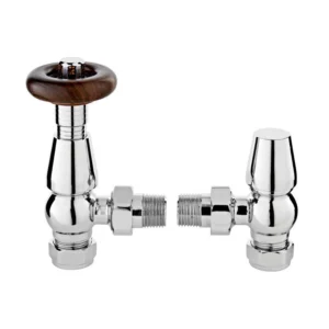 IVX Essential  Thermostatic Chelsea Angled Chrome Radiator Valve & L/S