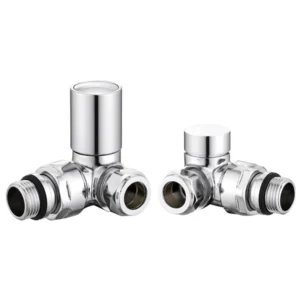 IVX Essential  Manual Round Corner Chrome Radiator Valve (pair)