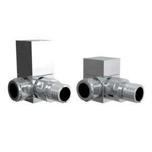 IVX Essential  Manual Cubic Corner Chrome Radiator Valve (pair)