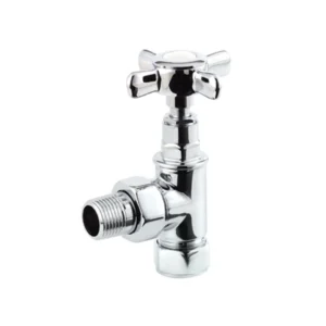 IVX Essential  Manual Cross Head Angled Chrome Radiator Valves (pair)