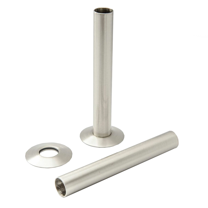 IVX Essential 15mm Tube 180mm Length Satin Nickel Inc Wallplate Ring