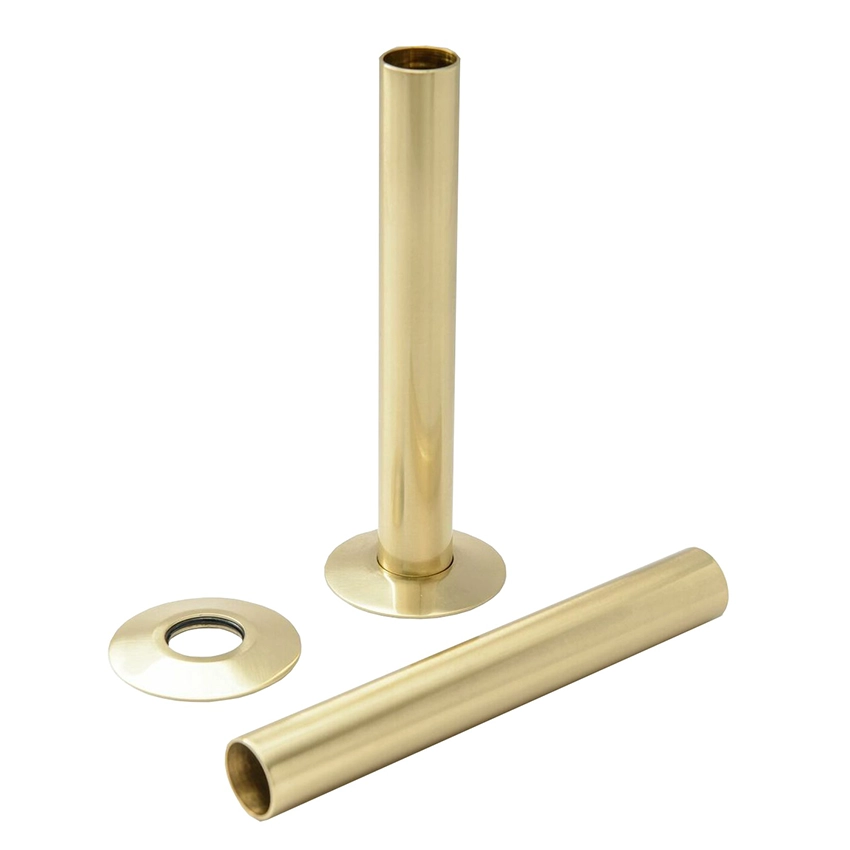 IVX Essential 15mm Tube 180mm Length Polish Brass Inc Wallplate Ring