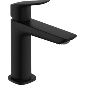 Logis Single lever basin mixer 110 Fine CoolStart with pop up waste set  Matt Black