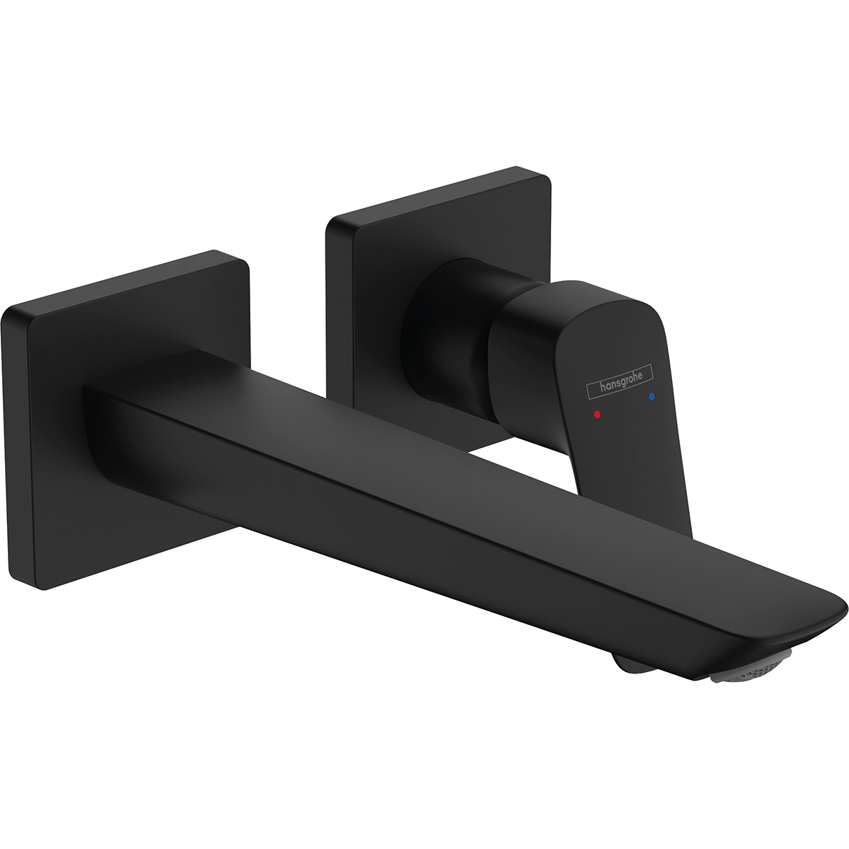 Logis Single lever basin mixer for concealed installation Fine wall mounted with spout 20,5 cm Matt Black