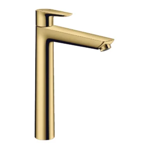 Talis E Single lever basin mixer 240 with pop up waste  Polished Gold Optic