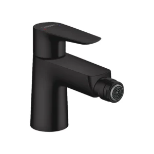 Talis E Single lever bidet mixer with pop up waste  Matt Black