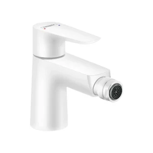 Talis E Single lever bidet mixer with pop up waste  Matt White